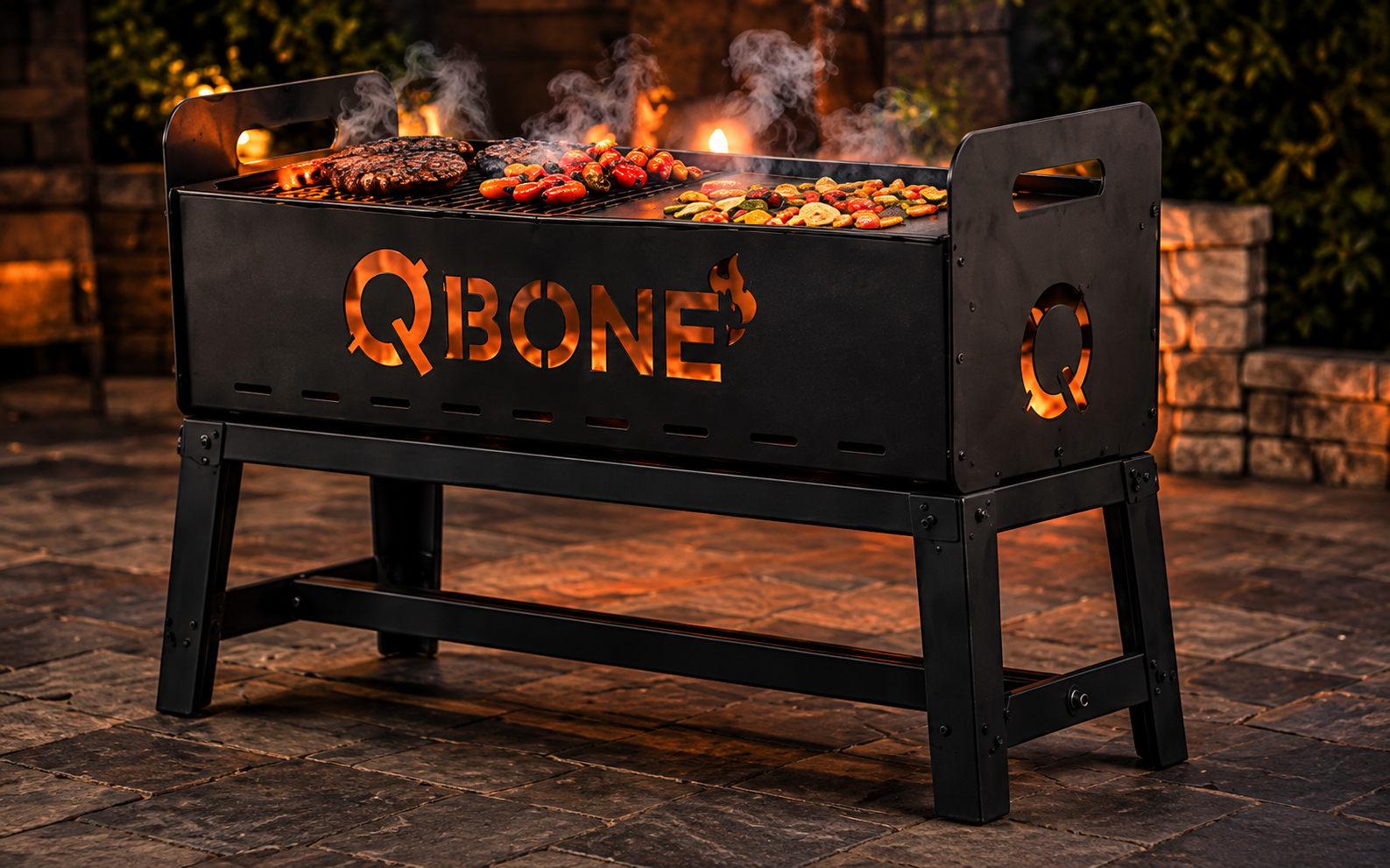 QBone Fire Pit With Stand